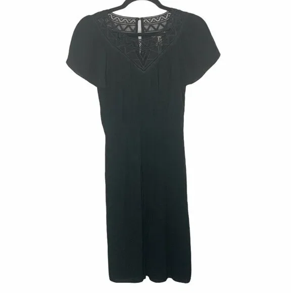 chinese dress ladies Buy Rebecca Taylor Sleeveless Crepe Lace Dress Black 6 at Amazon.in